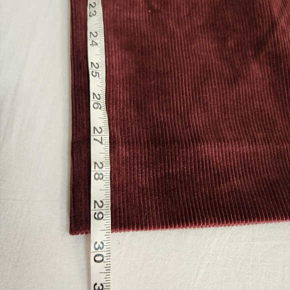 Banana Republic nwt Rivoli wide leg corduroy pants maroon size 12 short 12s - Picture 8 of 13